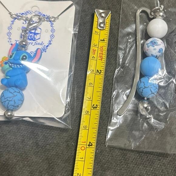 Stitch cup handle charm with book Mark charm Set. Brand New set - Picture 5 of 5